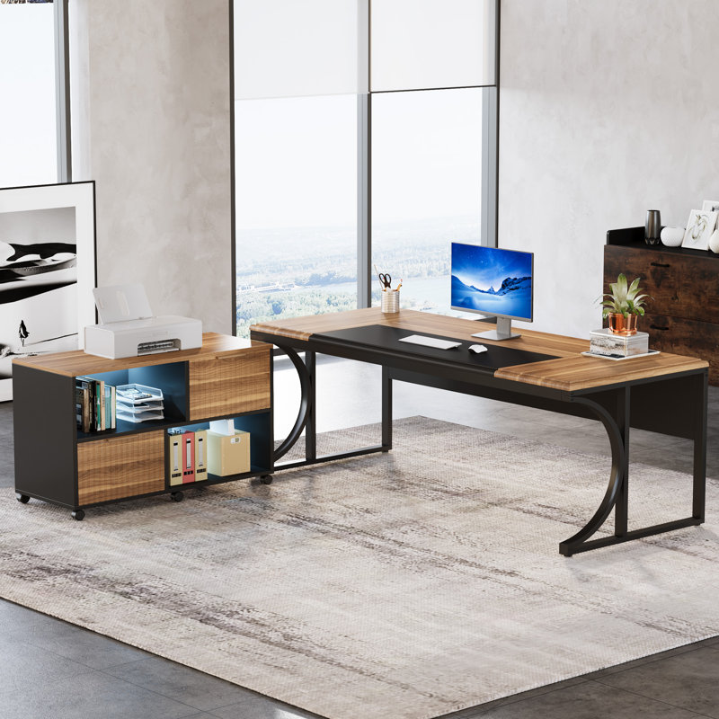 Portable l shaped desk discount